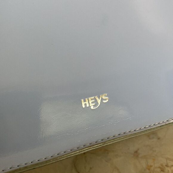 Heys Garden Party Mini Messenger Crossbody Bag Blue Patent Leather - Picture 8 of 14